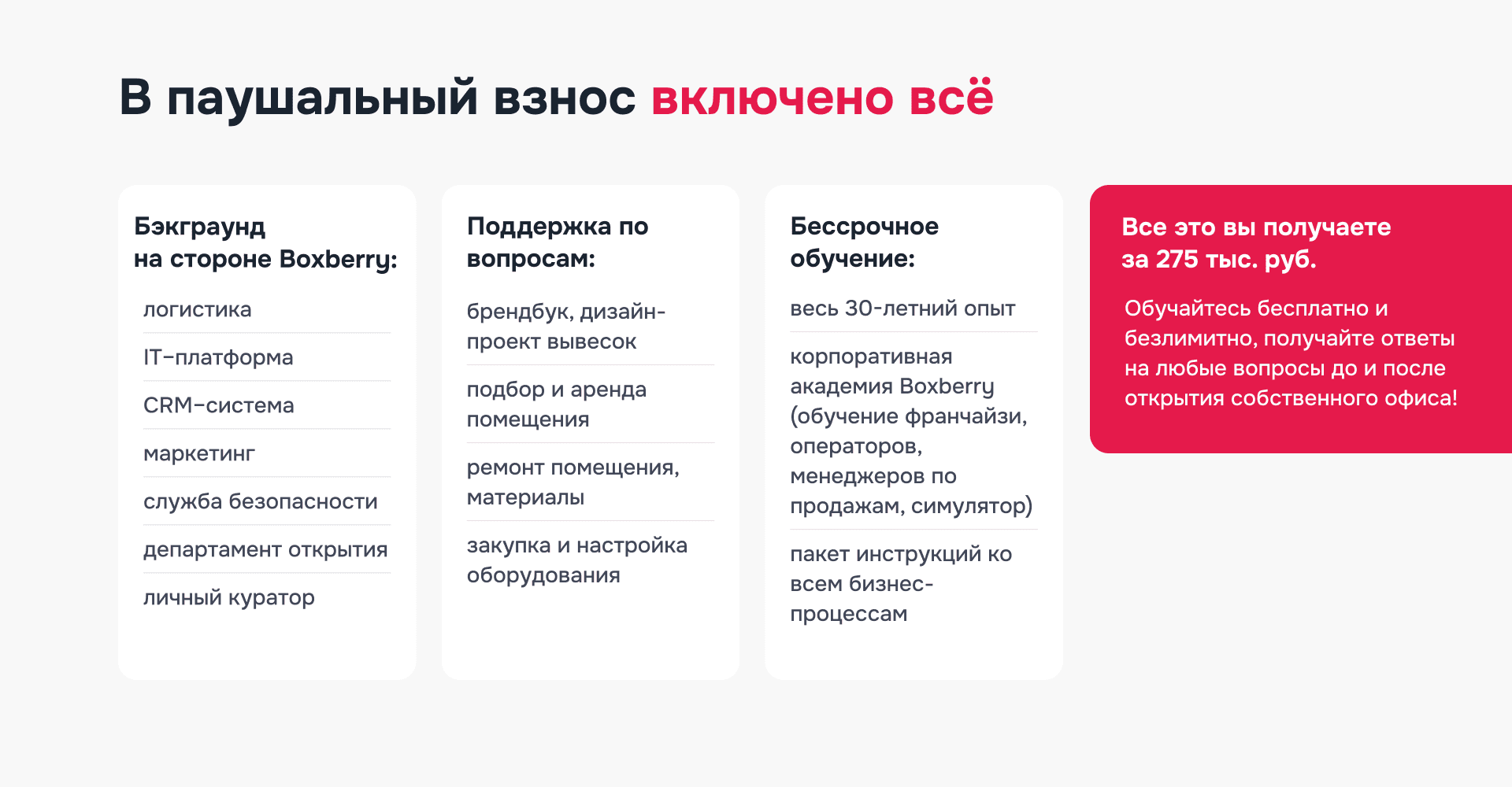 Паушальный взнос boxberry