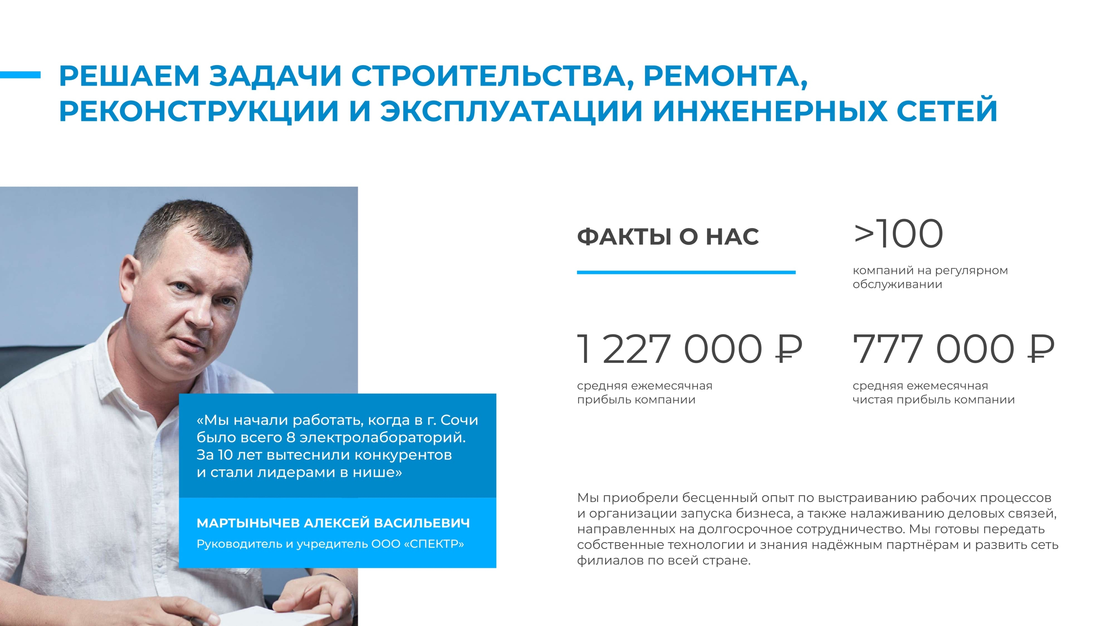 Факты о компании Энергоспектр Факты о компании Энергоспектр