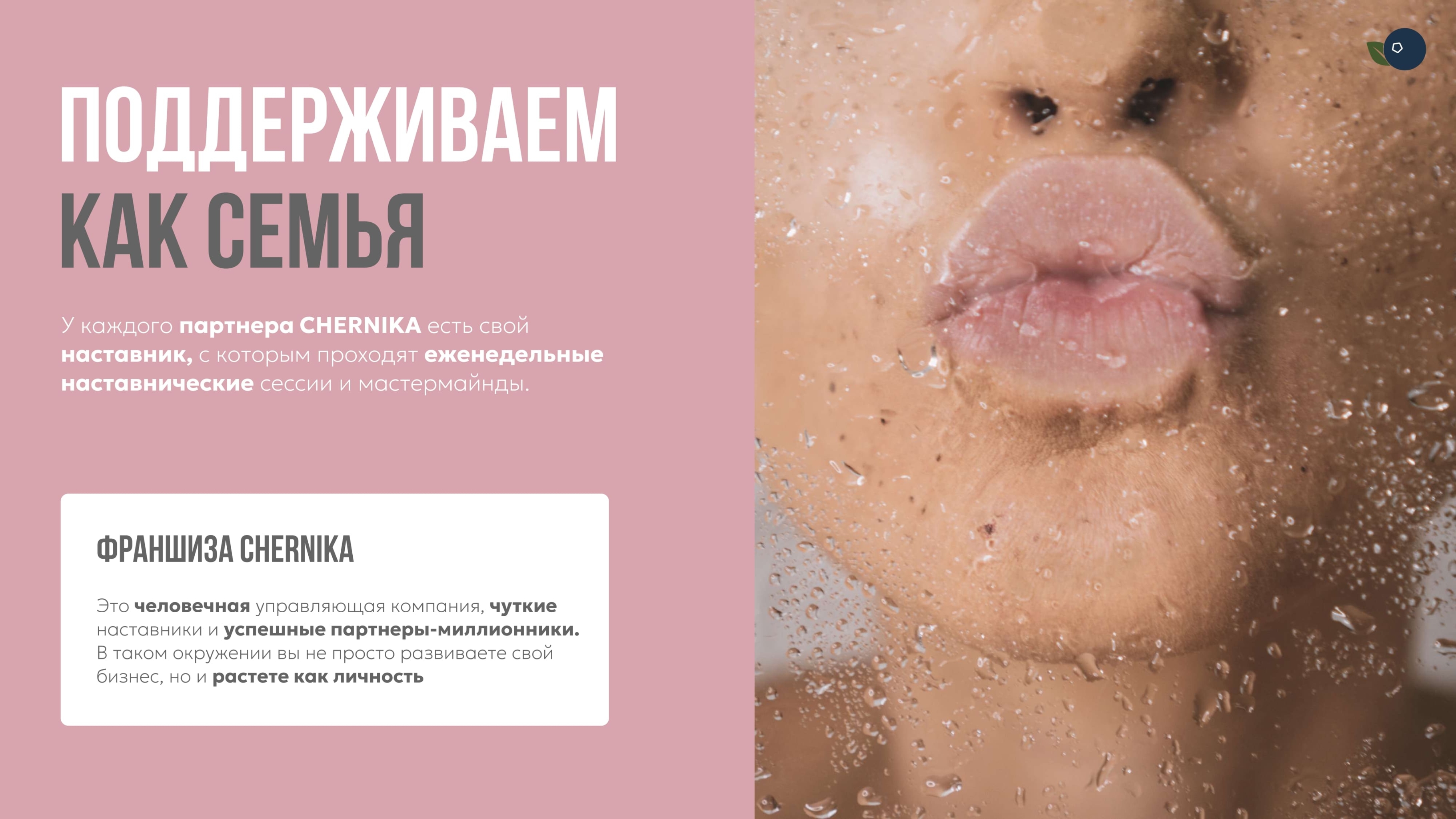 Поддержка партнеров франшизы CHERNIKA BEAUTY Поддержка партнеров франшизы CHERNIKA BEAUTY